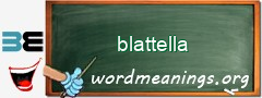 WordMeaning blackboard for blattella